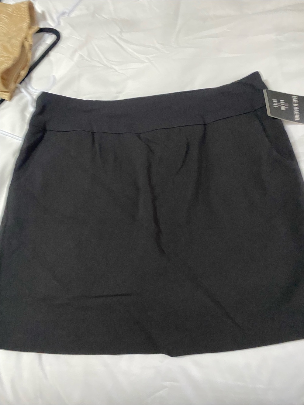 Zac & Rachel Black Pull-On Mini Skirt with shorts.